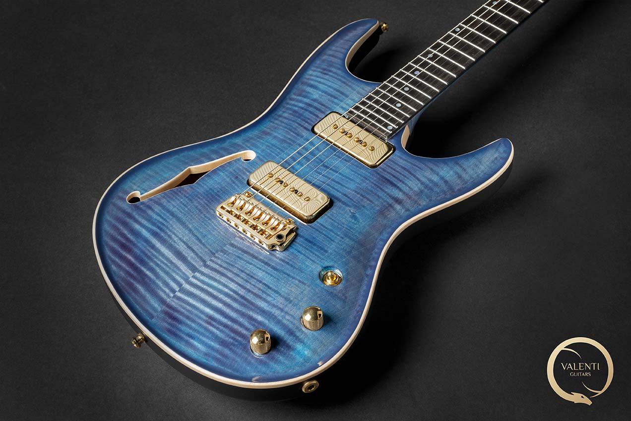 Nebula Carved Semihollow | Valenti Guitars
