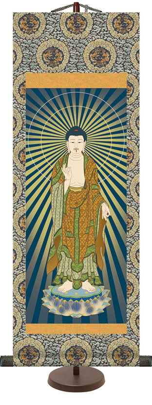 仏画の掛け軸 山村観峰作 阿弥陀如来