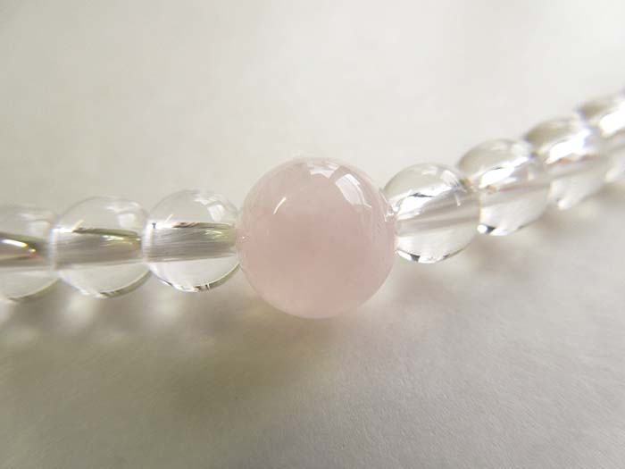 ネット限定】水晶小糸丸108玉ブレス 紅石英仕立 【ほの花】 お数珠の