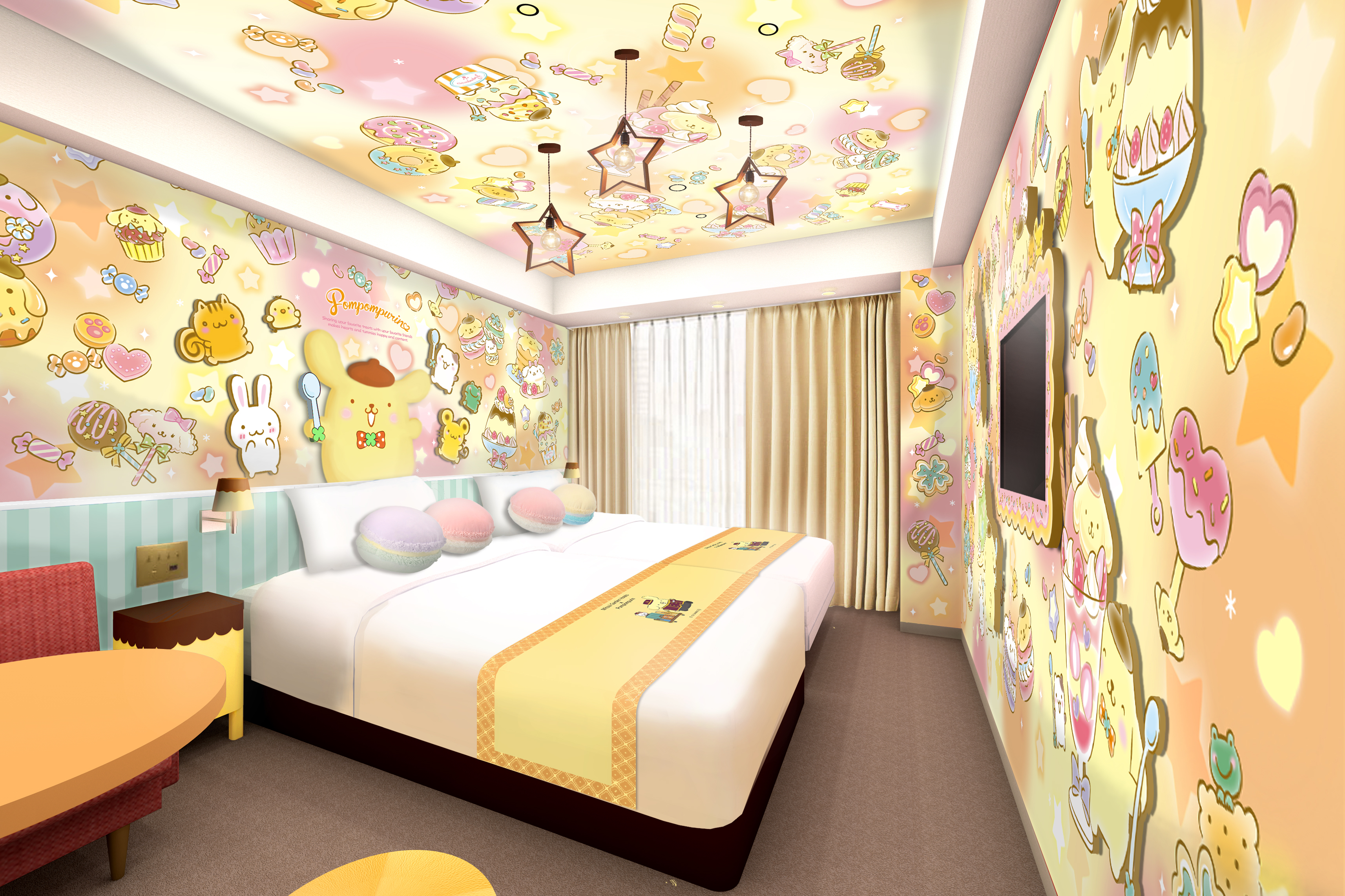 ドアを開けたら…お部屋ぜ〜んぶポムポムプリン♪ 三井ガーデンホテルズ