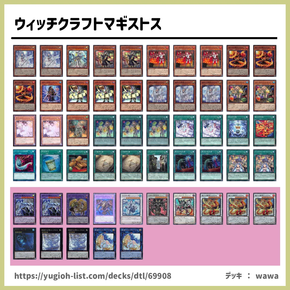 ウィッチクラフトマギストス遊戯王デッキレシピ【ビートダウン