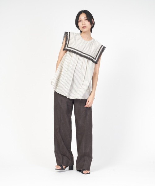 THE SHINZONE（ザ シンゾーン） スラックス パンツ PIN STRIPE SLACKS