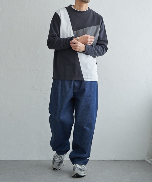ikka（イッカ） tシャツ ブロックスポンチロンT メンズ : ZOZOTOWN