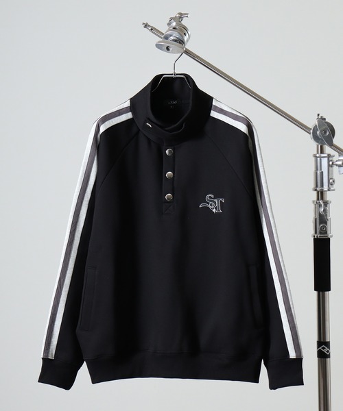 RE730 トレーナー スウェット Half button stand collar sweatshirts
