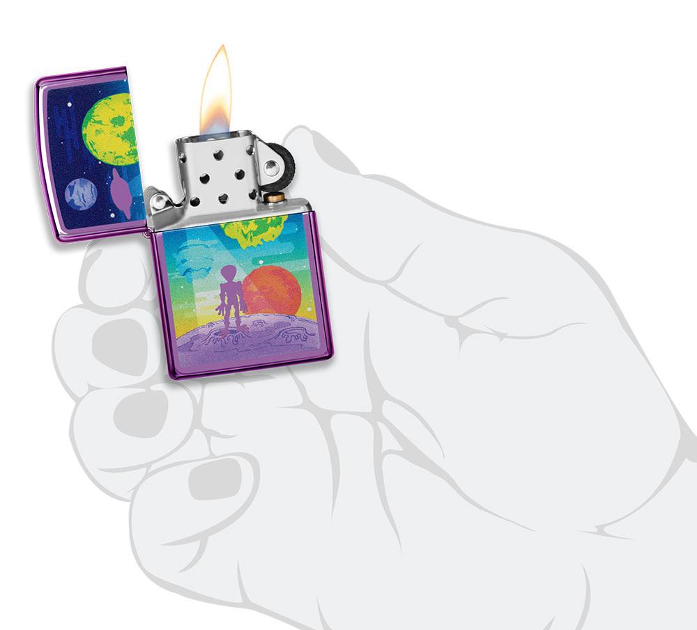 Alien Worlds High Polish Purple Windproof Lighter – Zippo USA