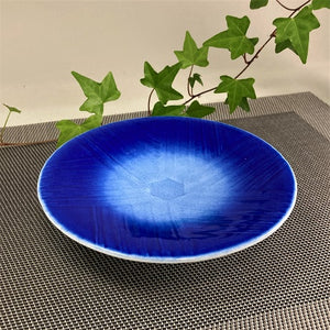 瑠璃呉須吹白青磁 重ね笹5.5高台皿 – 食器・陶器・磁器 - アウトレット