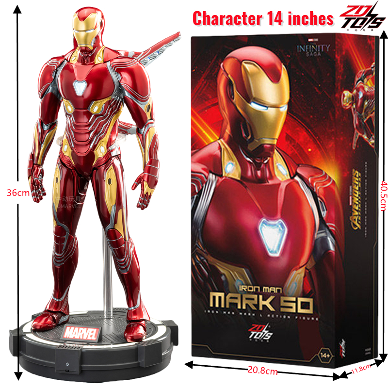 ZDTDS オリジナル 1/5 36CM アイアンマン MK50 MK3 LED照明付き 10周年