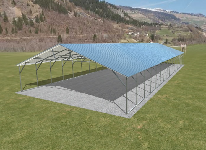 26x60 Vertical Roof Carport Florida - Alan's Factory Outlet