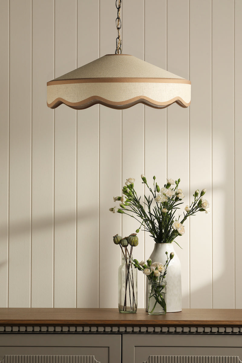 Laura Ashley Buckenham Wood Pendant | Rustic Natural Charm – Amos