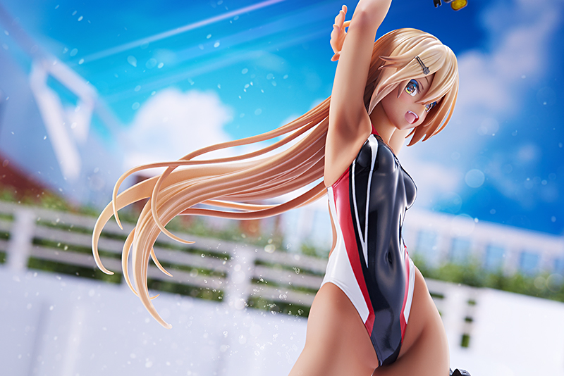 水泳部のコウハイちゃん 赤色ラインの水着Ver. - AMAKUNI