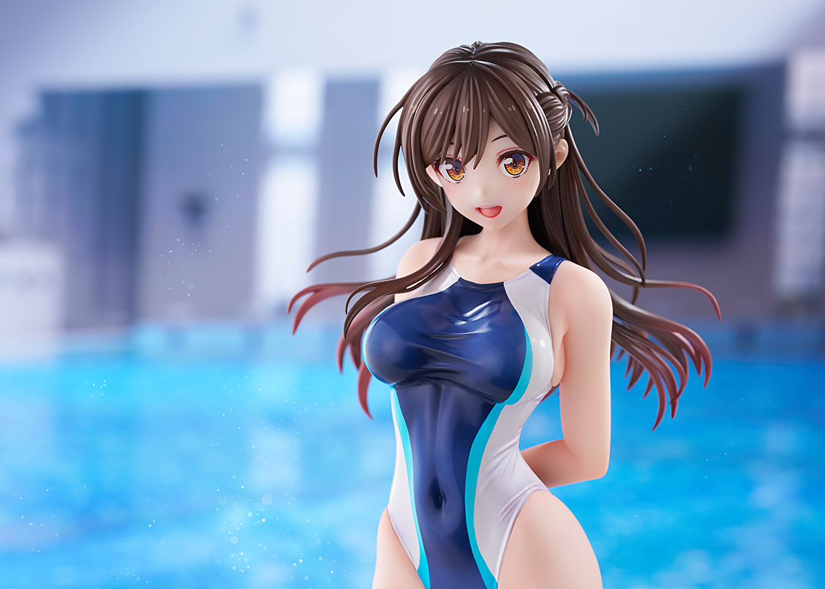 水原千鶴 水色ラインの競泳水着Ver. - AMAKUNI