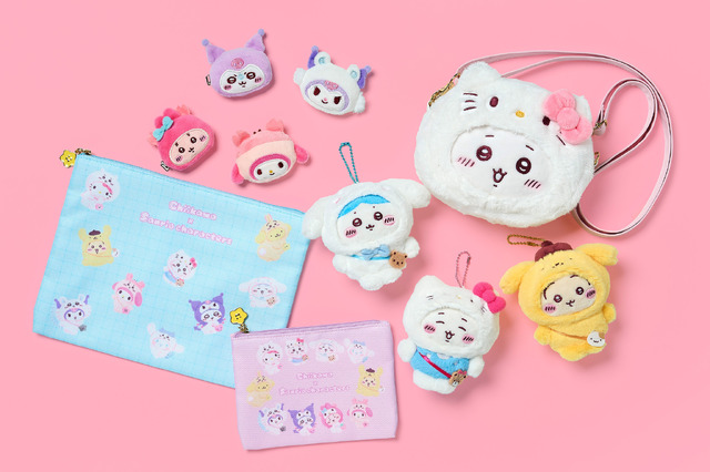 ちいかわ×ハローキティ、ハチワレ×シナモロールがペアでグッズに
