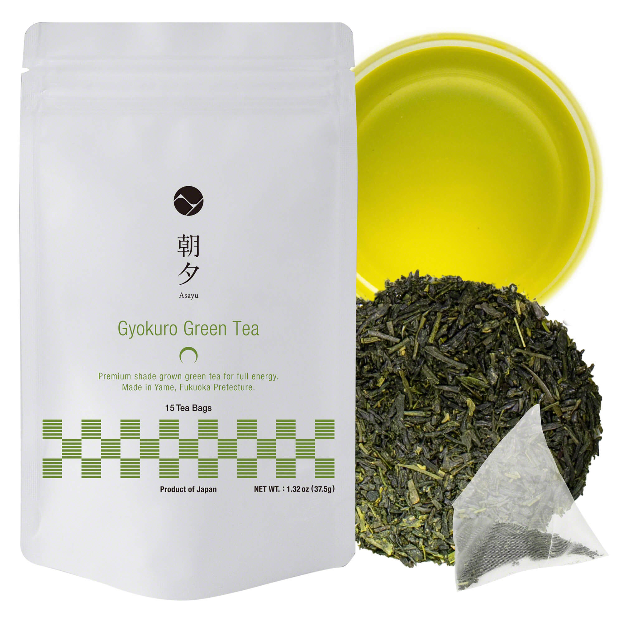 Japanese Gyoukuro Green Tea 15 Tea Bags || Asayu Japan