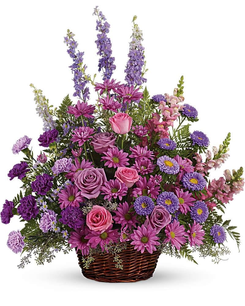 Gracious Lavender Basket in San Diego CA - Flowers by Coley