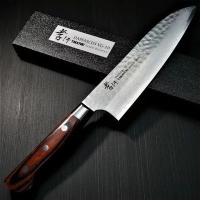 堺孝行】 包丁 三徳包丁 180mm 33層ダマスカス V金10号 ステンレス