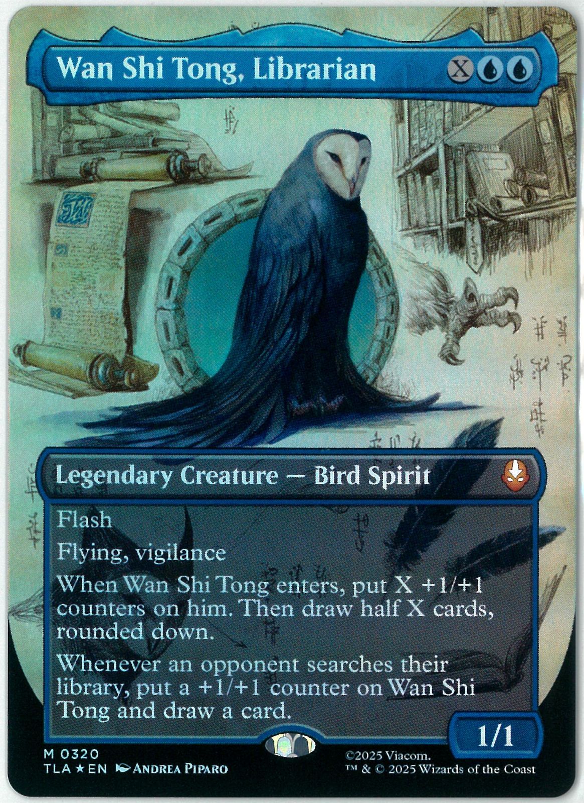 d5146 MTG 司書、ワン・シー・トン ボーダーレス foil 日本語 FOIL/MTG