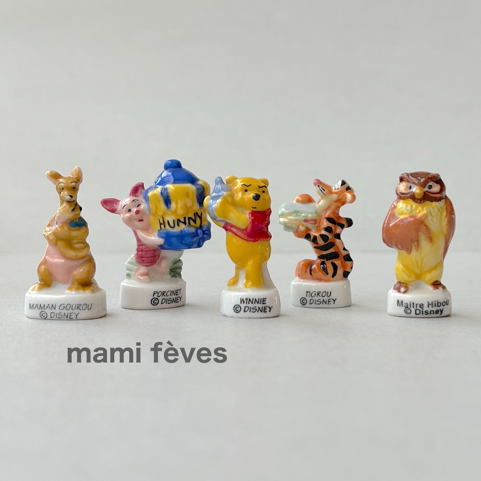 フェーヴ くまのプーさん 5個 フランス フェーブ ミニチュア陶器 s-029
