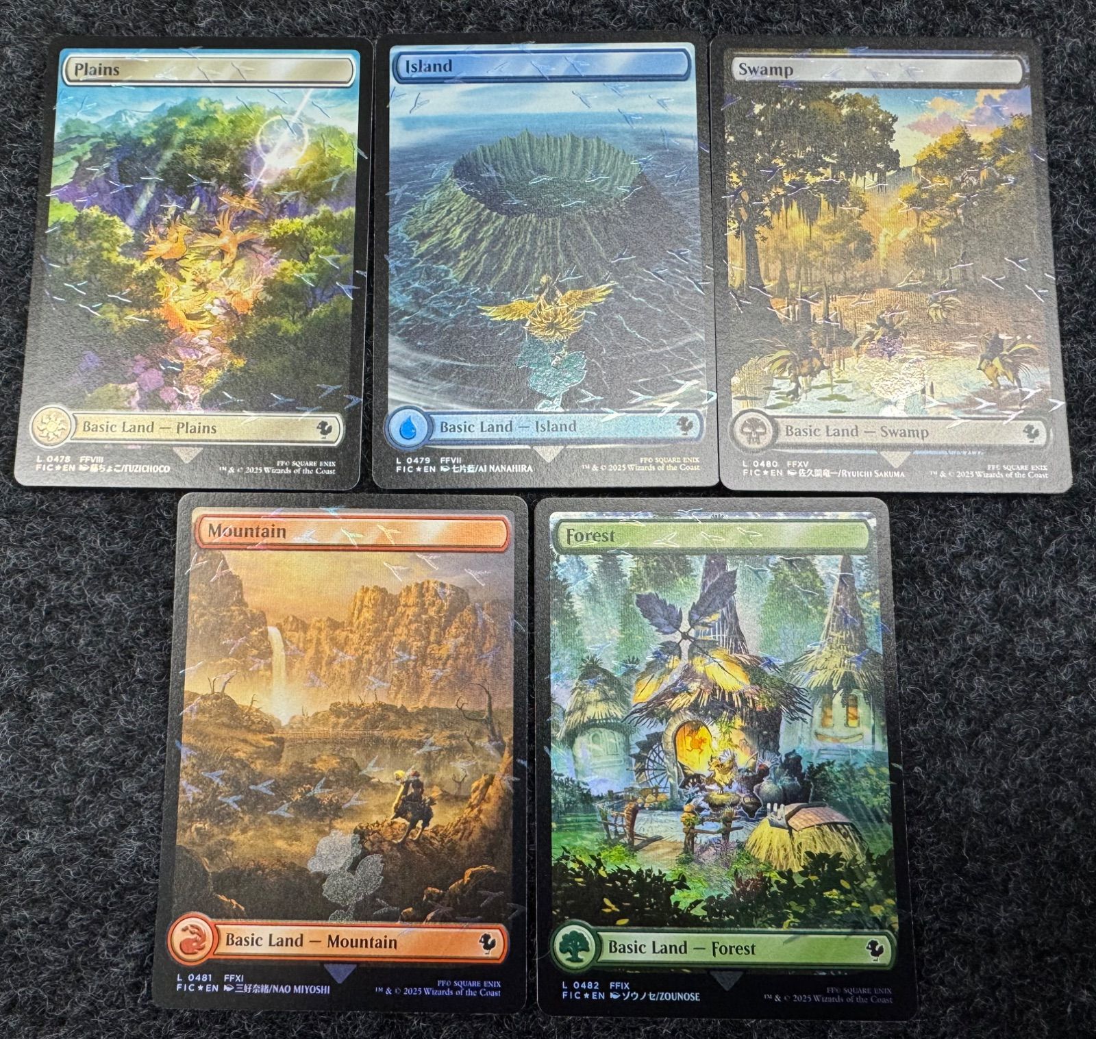 MTG 基本土地 英語 foil フルアート チョコボトラック チョコボ