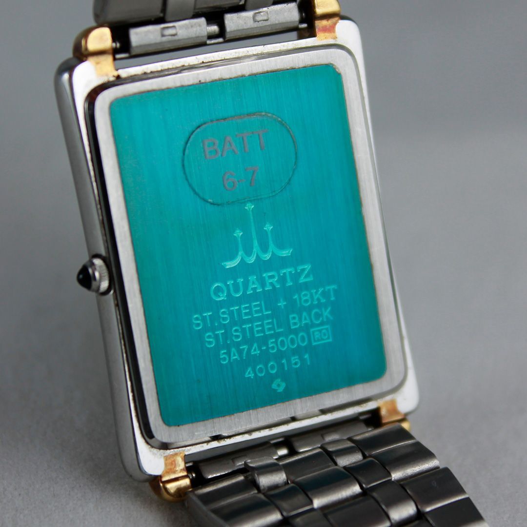 SA228 SEIKO CREDOR クレドール 5A74-5000 コンビ レクタンギュラー
