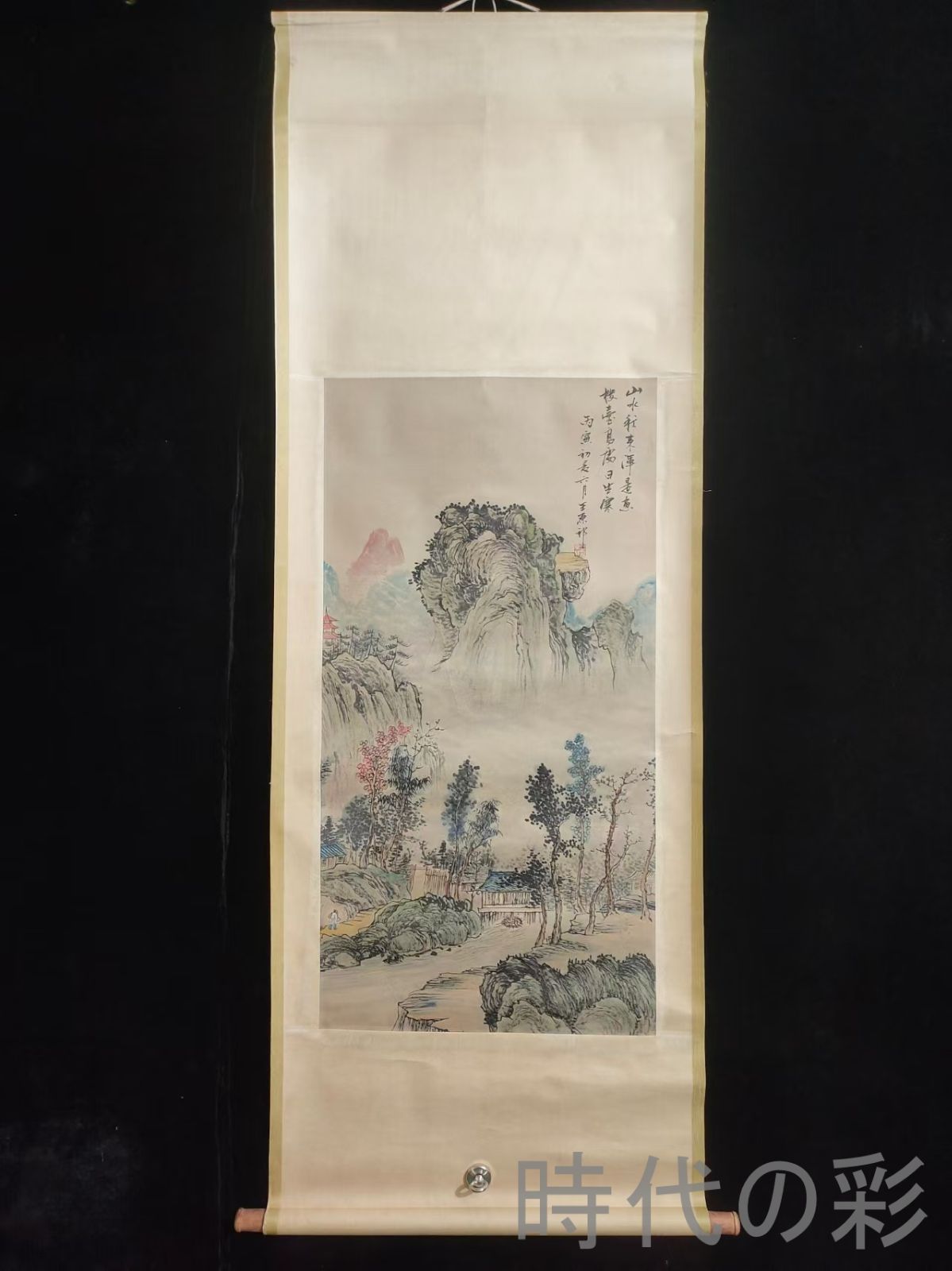 古美術 中国古芸品 清民国時期 玉堂富貴図 肉筆水墨牡丹白玉