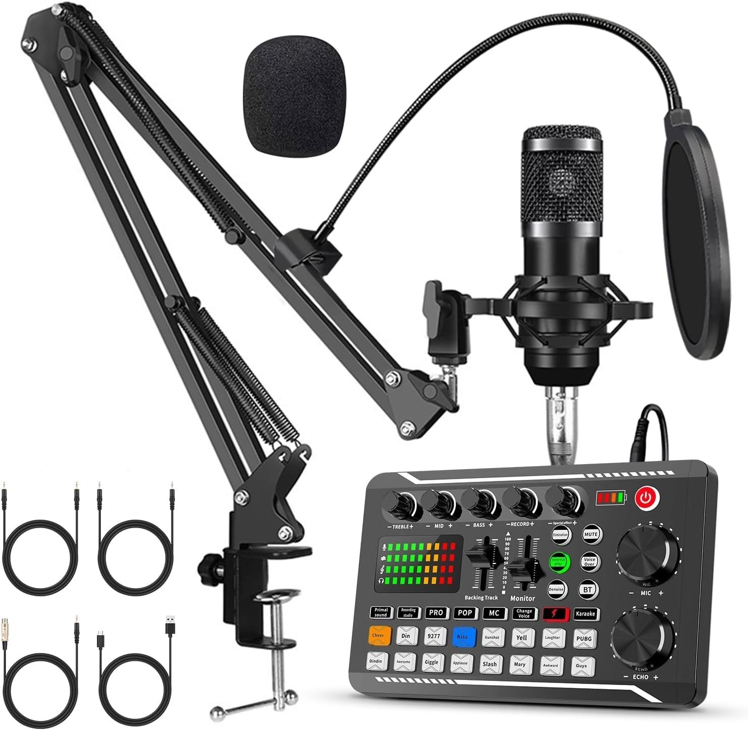 F998 ボイスチェンジャー カラオケセット家庭用 DJ ミキサー セット