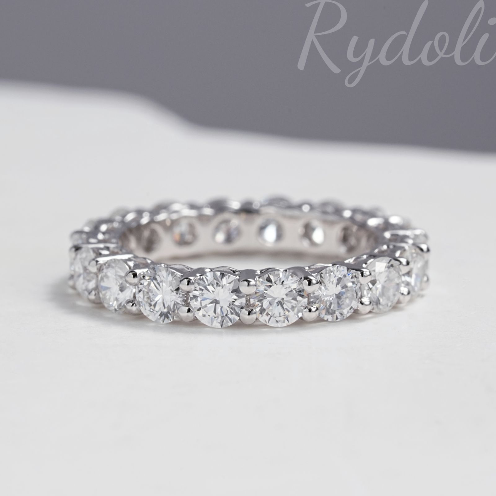 PT950 2.5ct フルエタニティリング ラボグロウンダイヤモンド オーダー