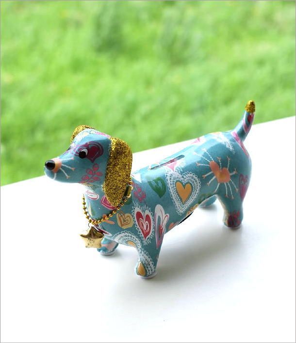 貯金箱 おしゃれ 陶器 犬 いぬ ドッグ オブジェ 置物 かわいい 動物