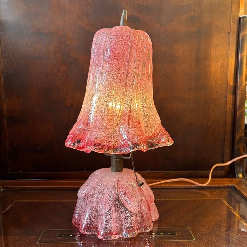 岩田ガラス ヴィンテージ 卓上照明 36cm テーブルランプ ナイトランプ