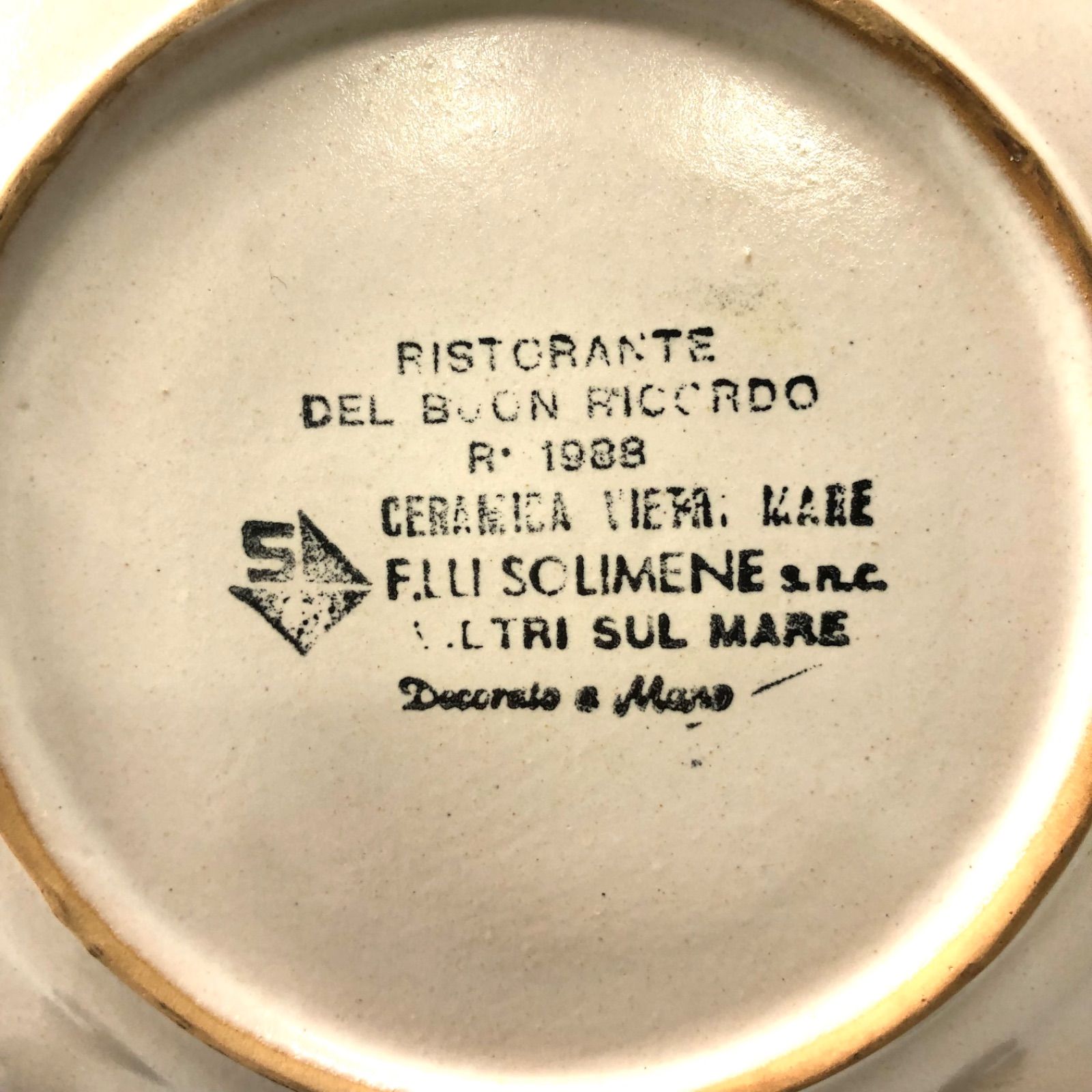 ブオンリコルド イタリア製絵皿 BUON RICORDO イタリア 絵皿 1988 美食