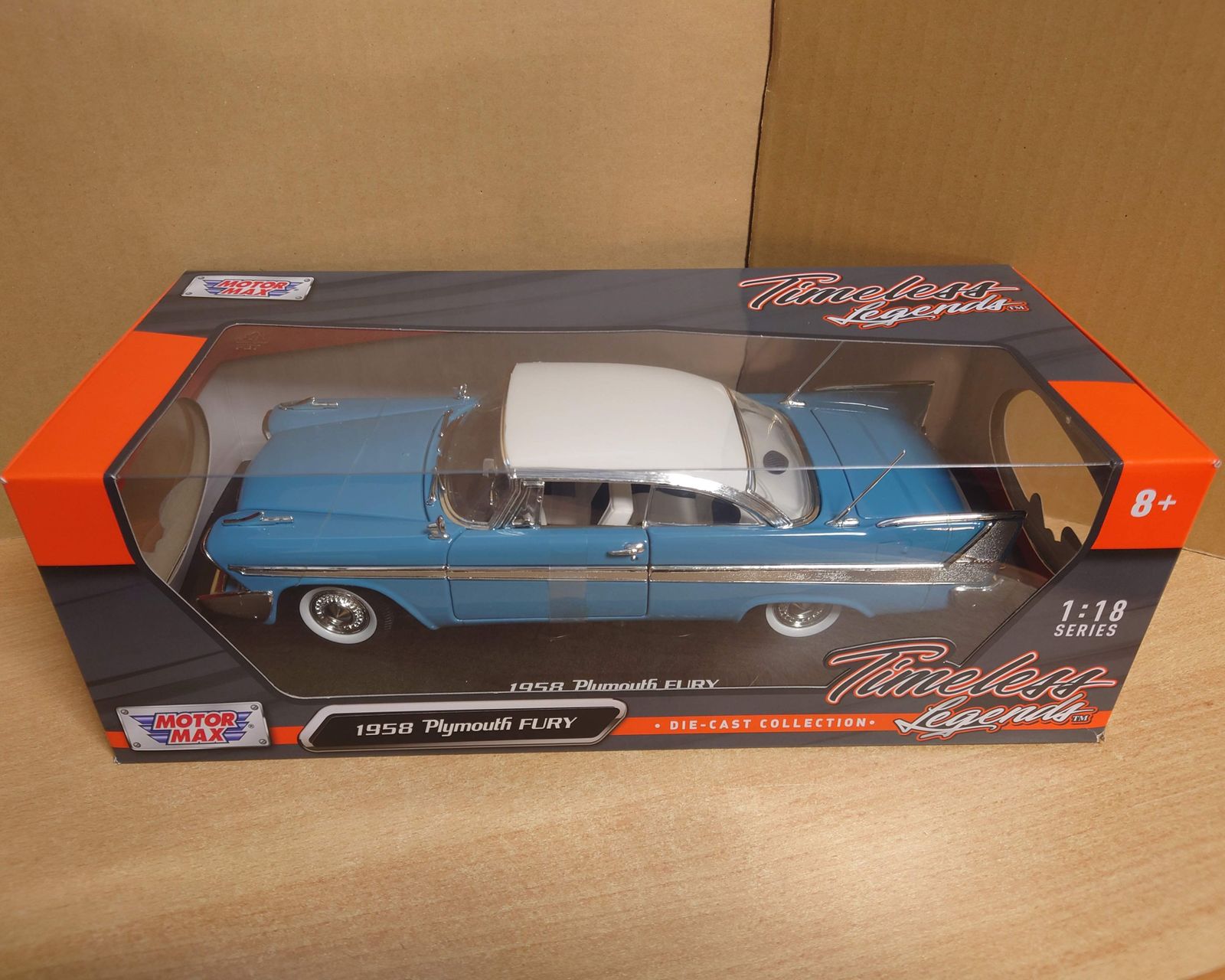 1/18 プリムスフューリー 1958 ライトブルー Plymouth Fury - メルカリ
