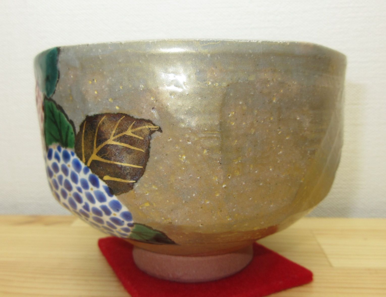 逢絢亭・新品】茶道具 茶碗 京焼 乾山 紫陽花の図 山川敦司 共箱入り