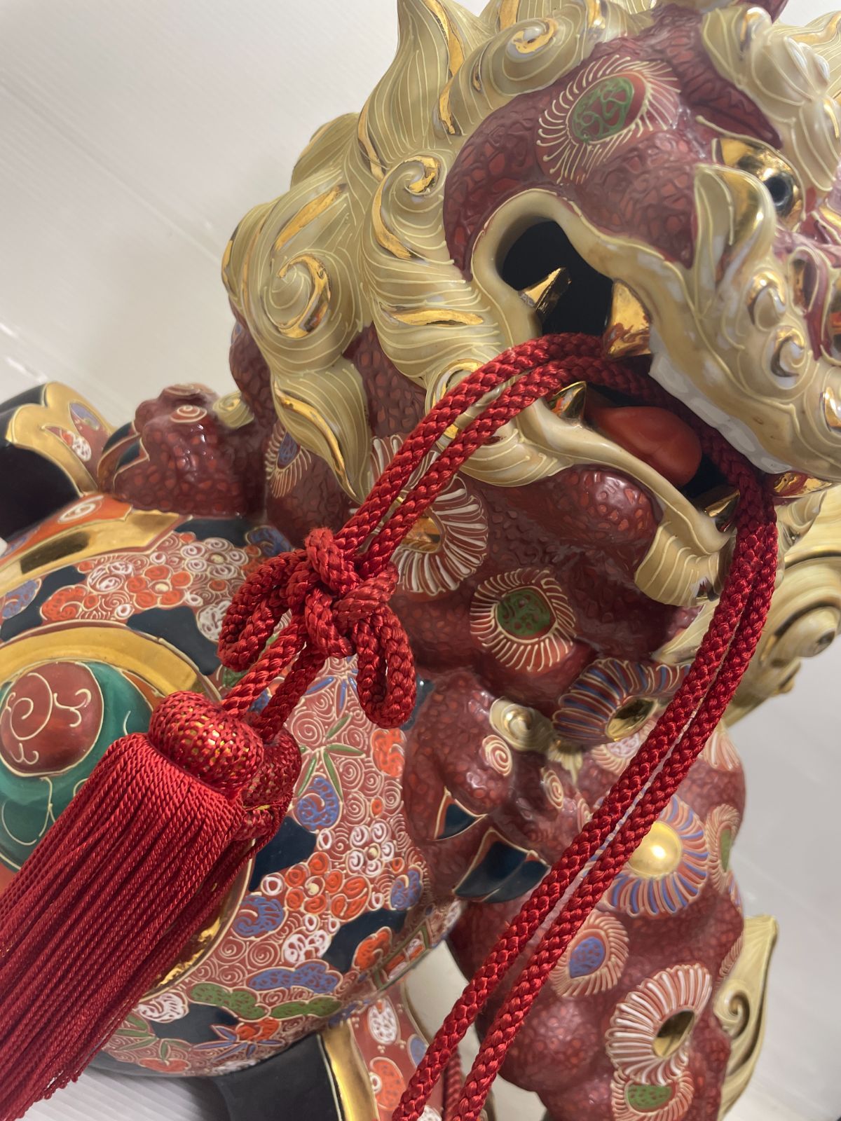 九谷焼 大型の唐獅子 打出の小槌 - メルカリ