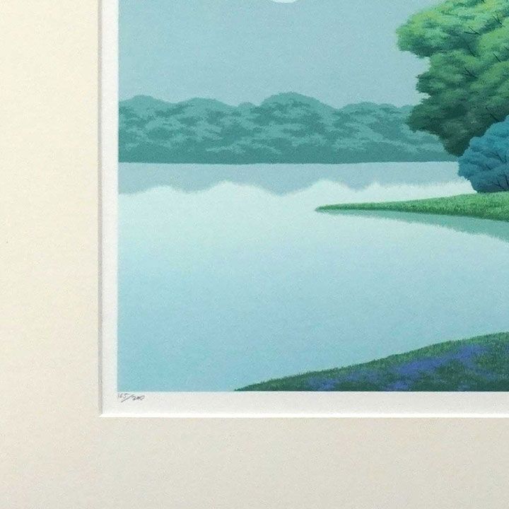 NO30. 国武久巳 楠若葉 版画 馬 緑 風景画 額付き 箱あり 絵画 - メルカリ