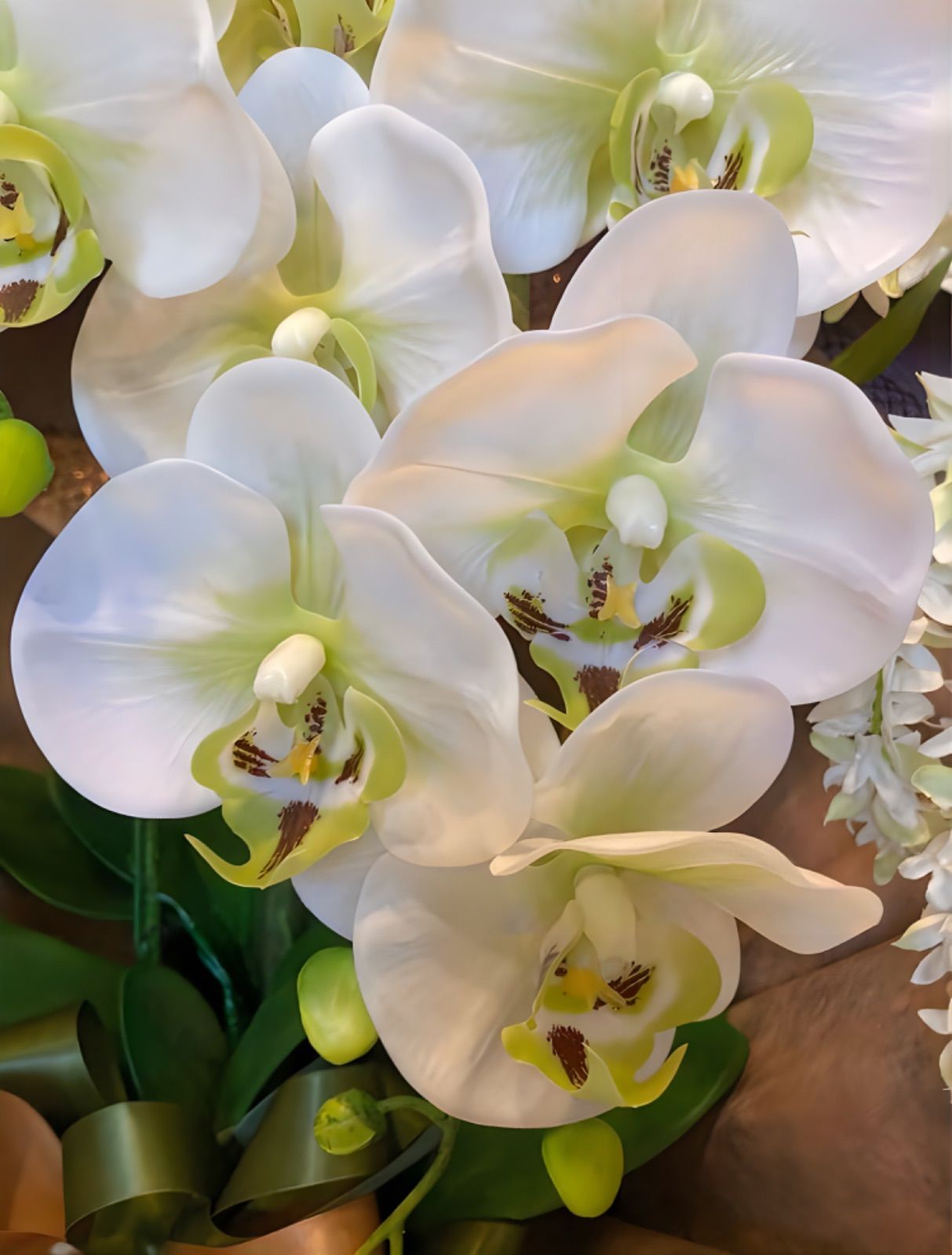 光触媒 人工観葉植物 ウォールグリーン フェイクグリーン 胡蝶蘭754545