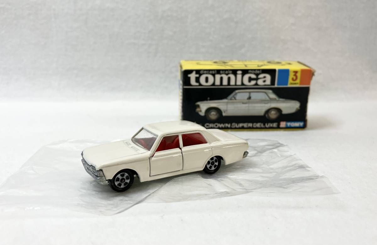 トミカ No.3 トヨタ クラウン スｰパｰデラックス アイボリｰ 赤シｰト 1A