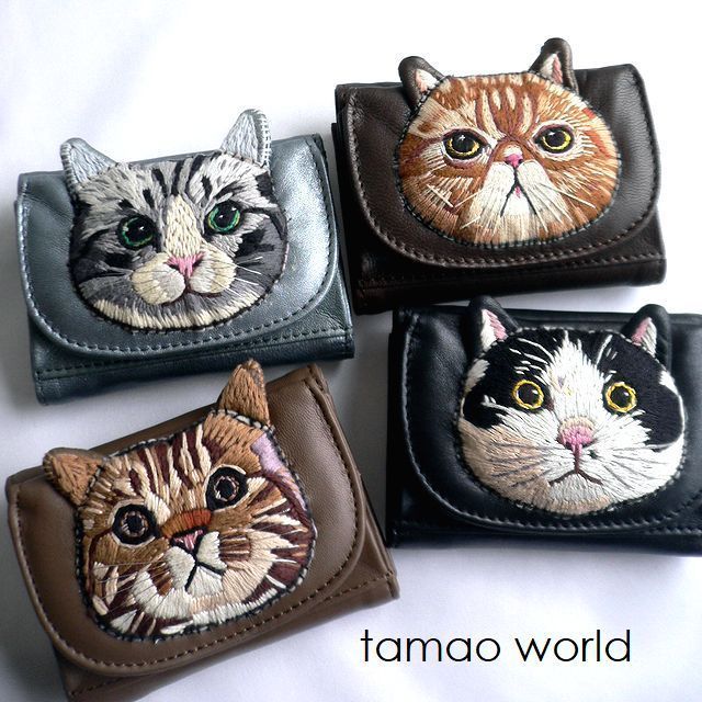 tamao world タマオワールド 折り財布 猫 ネコ ねこ ミニ財布 2911