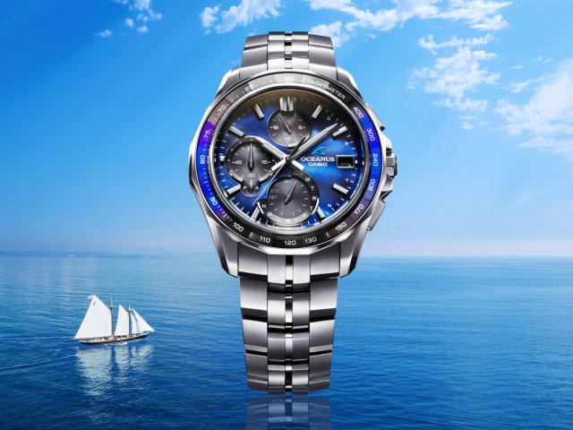 カシオ “OCEANUS”20周年を記念した限定モデル発売～20面カットの