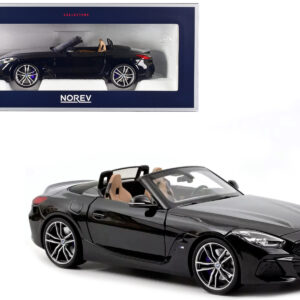 2019 BMW Z4 Convertible Black Metallic 1/18 Diecast Model Car by