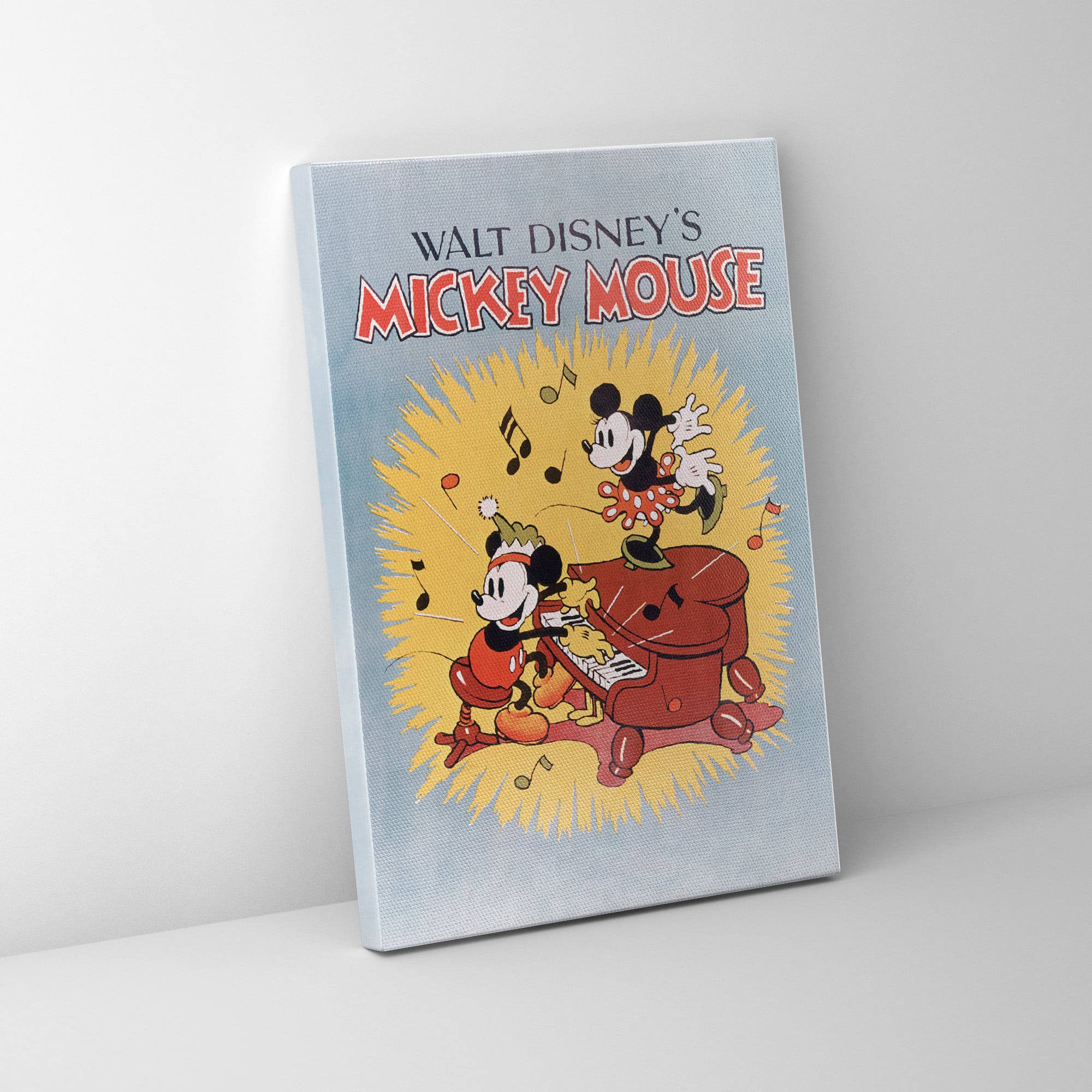 ディズニー クラシックポスター｜ミッキー＆ミニー ピアノアートパネル