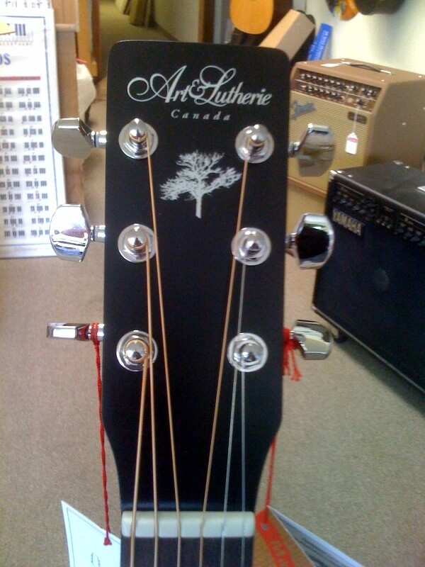 The Art and Lutherie Folk Cedar Black Six-String Guitar