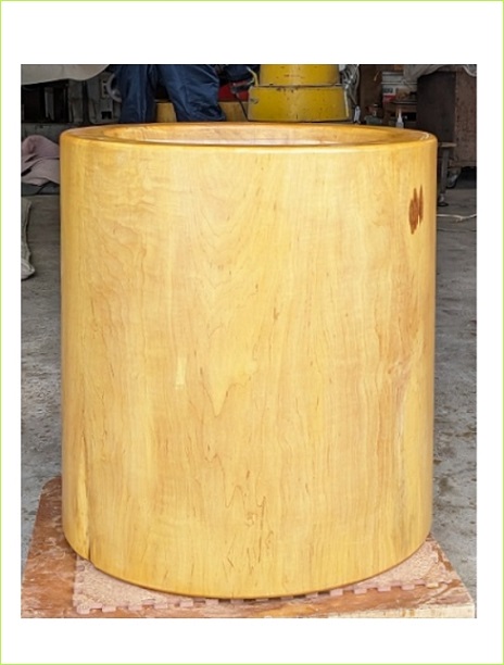 餅つき臼・杵(うす・きね) 餅臼B級品(No.臼 B-60 3.5升用 めじろ樺材