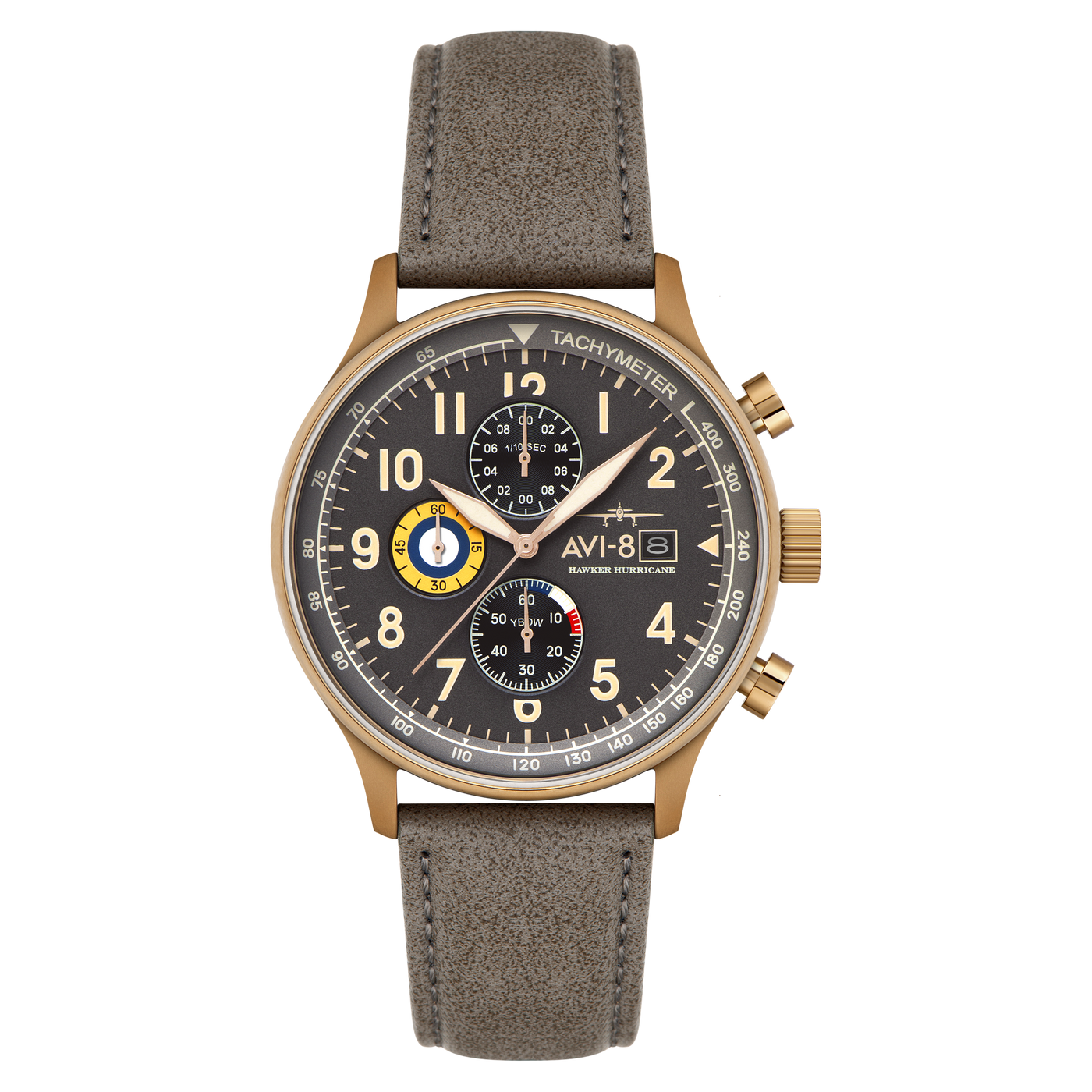 Fossil Grey | Hawker Hurricane Classic Chronograph – AVI-8 Timepieces