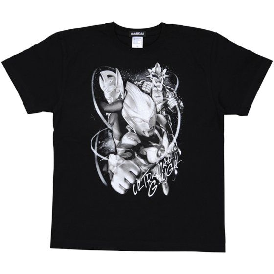 ソフビ付き】ウルトラマンギンガ モノトーンデザインTシャツ