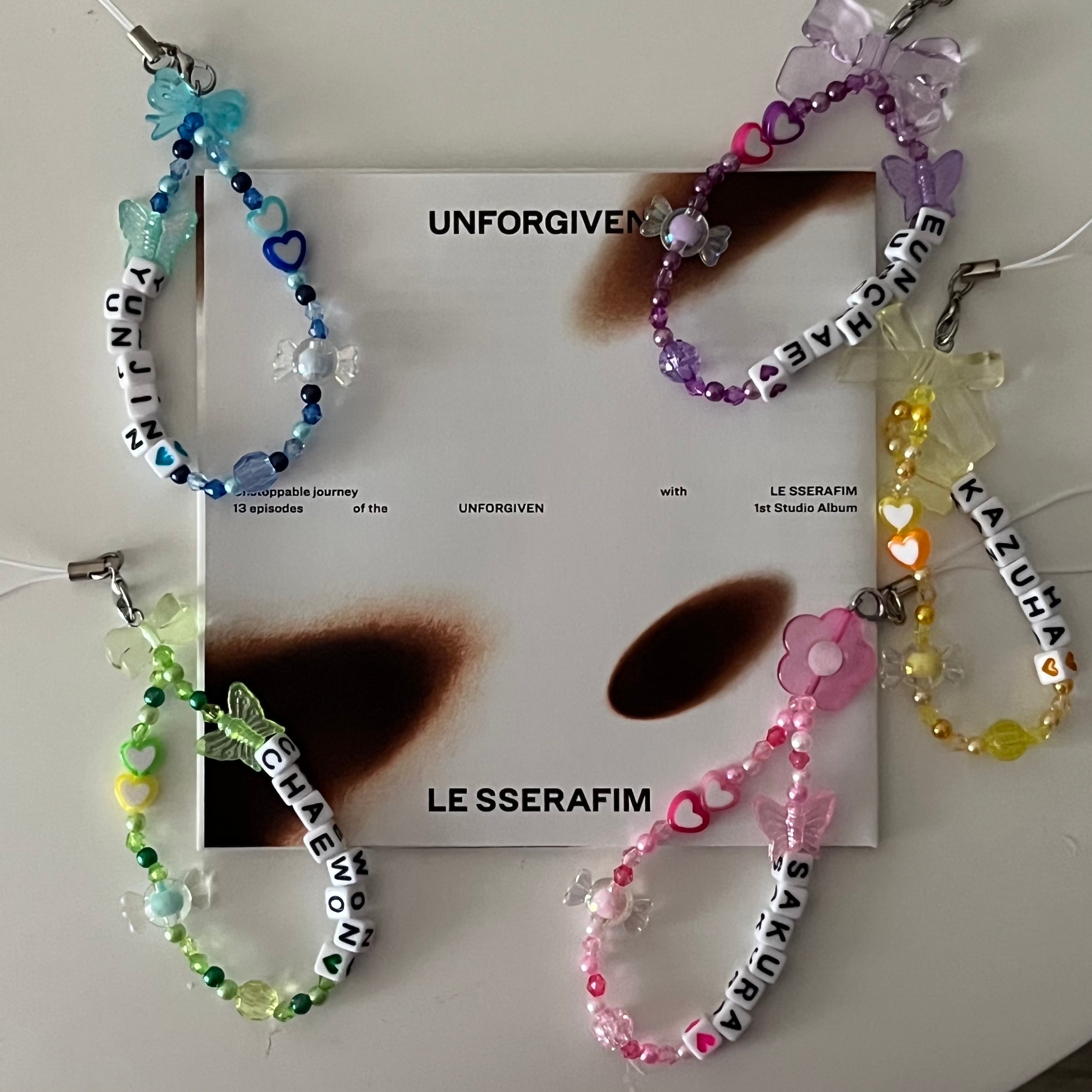 le sserafim beads strap】ビーズストラップ⭐︎推し活⭐︎ル