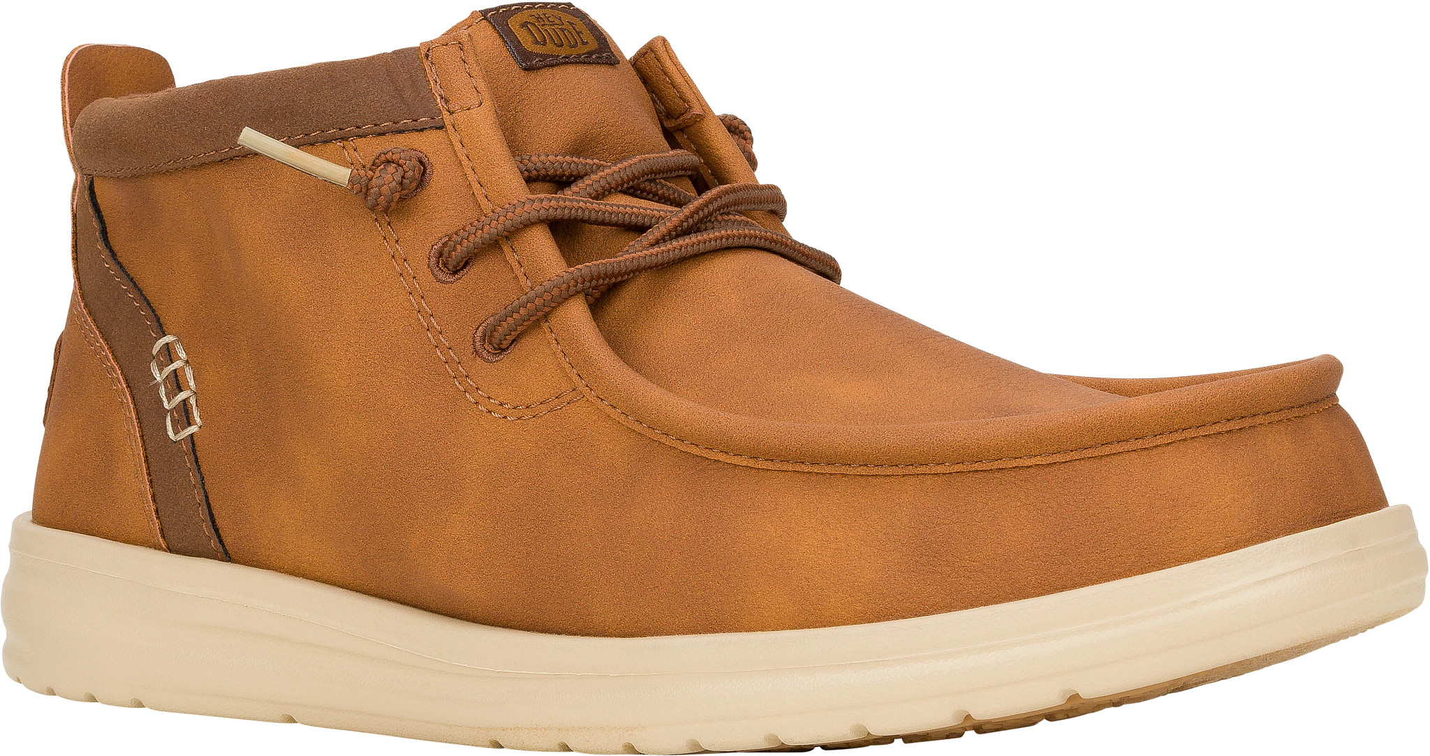 Men's Hey Dude Wally Mid Gripr Moc Toe Boot Cognac | Super Shoes