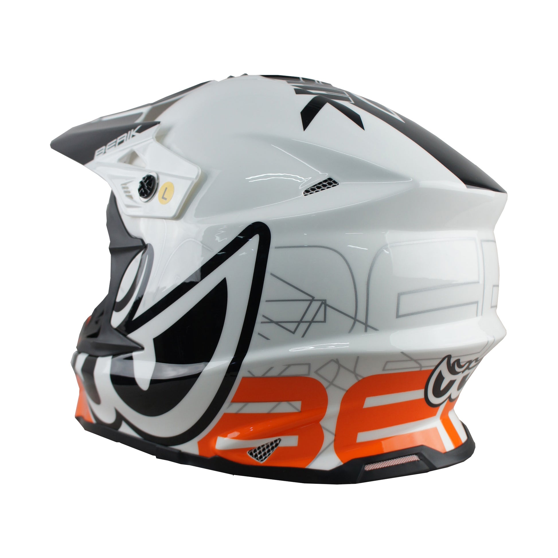 HEL-239201-BK ORANGE ベリック オフロードヘルメット – BERIK