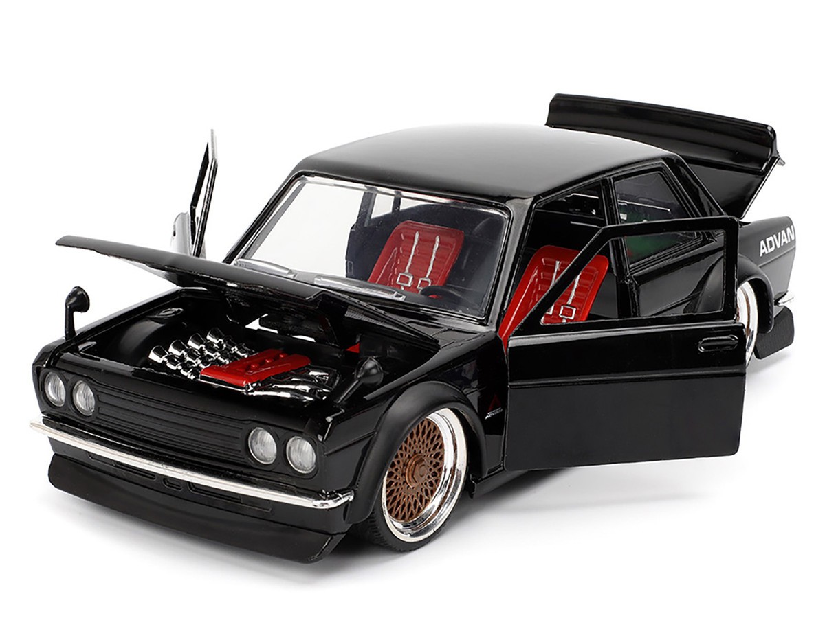 Jada 35954 JDM Tuners 1973 Datsun 510 Advan 1:24 Black » BT Diecast