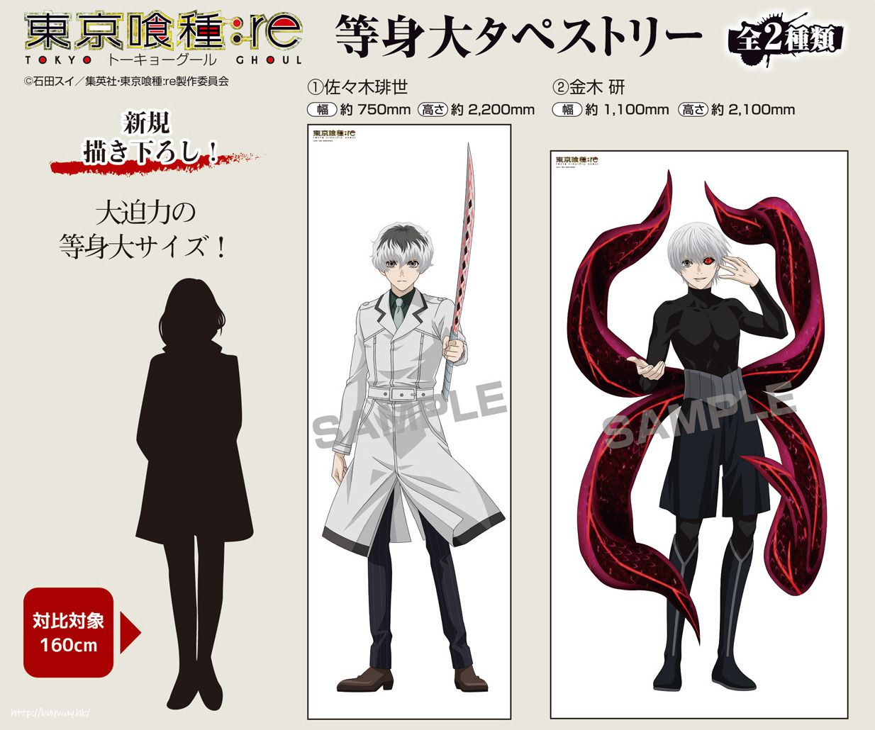 東京喰種: 日版「佐佐木琲世」等身大掛布: buyway.hk