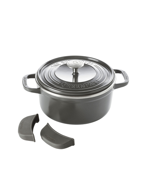 フェザーウェイト ココットラウンド 22cm GY ＜GreenPan グリーンパン
