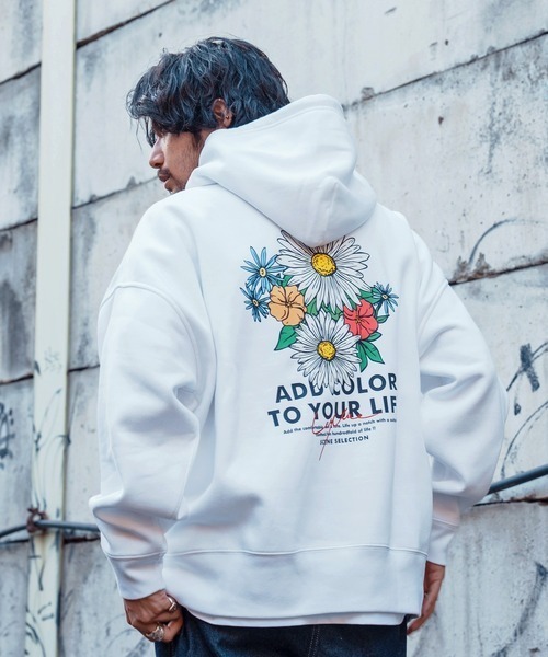 セール】【Bz】【Leyline】Vivid flowers print parka（パーカー